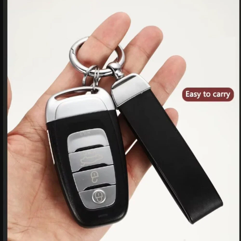 New Black PORSCHE STUTTGART HOTROD Leather Crest KeyRing Key Ch… - Picture 9 of 14